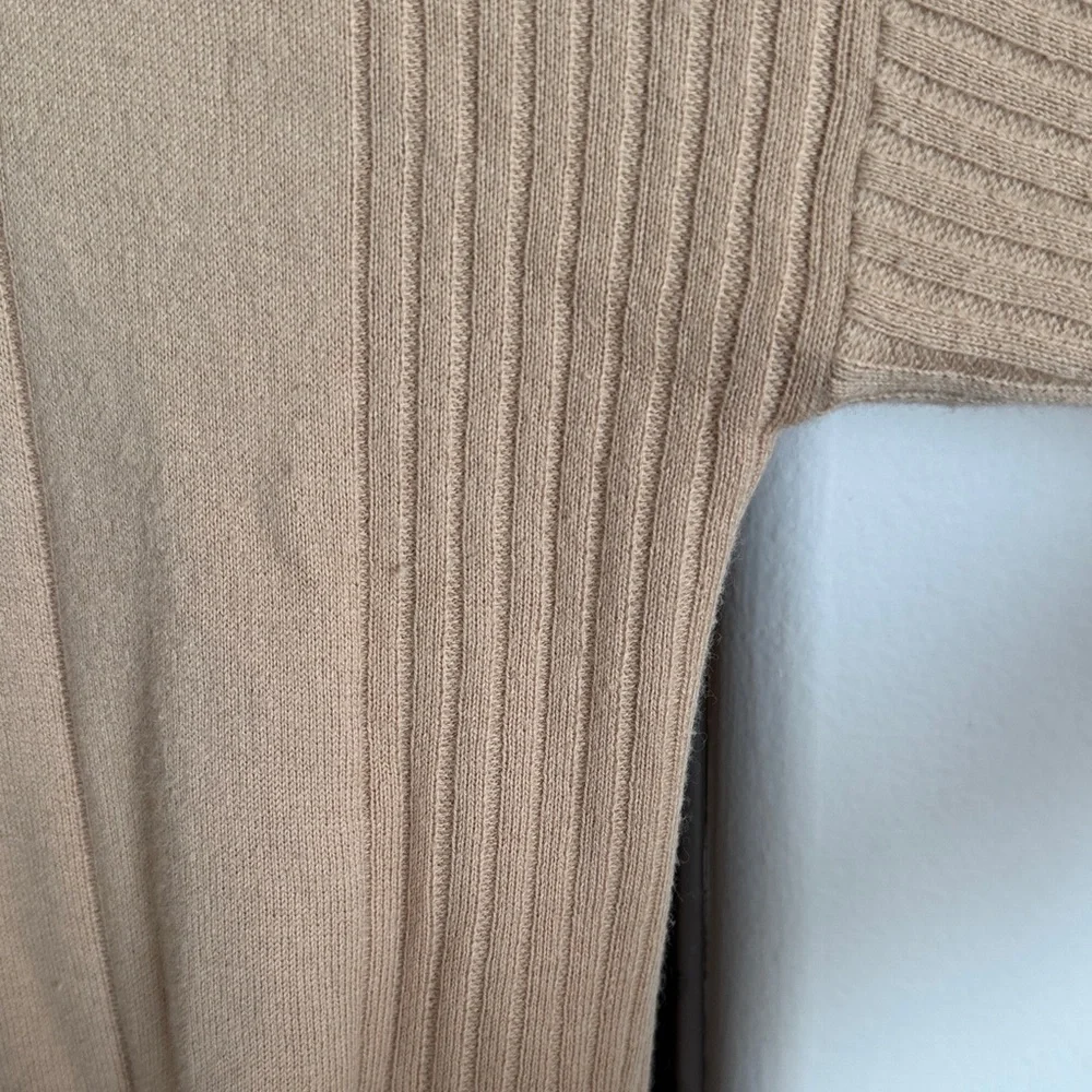 La Ligne Camel Button-Front‎ Ribbed Wool Cardigan